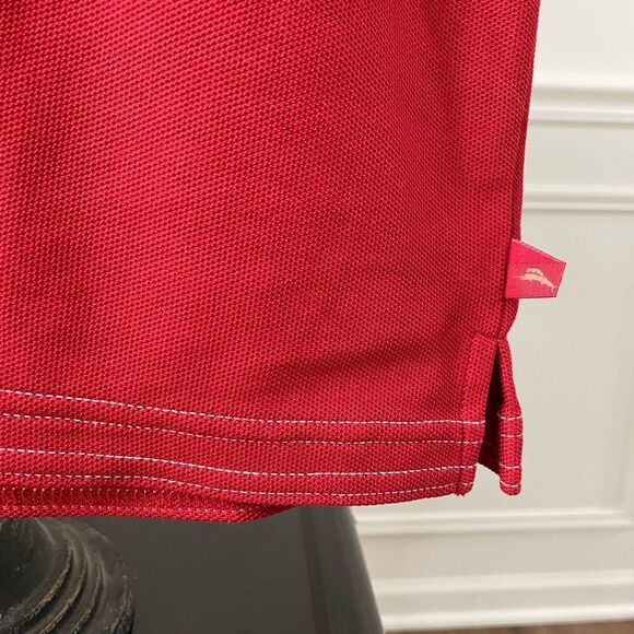 Tommy Bahama Brick Red Polo Golf Shirt L - Picture 3 of 6